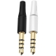 Conectores Jack Machos 3.5mm, Stereo, 14mm, 4 pin