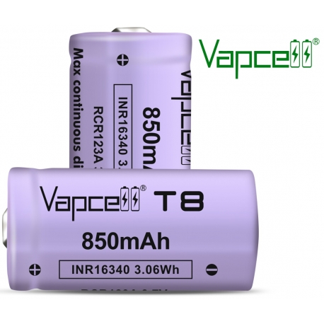 Baterías de Litio TN16340C 3.7v 850mA Recargables