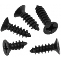 Tornillos rosca chapa-plástico Negro de 3mm cabeza cónica