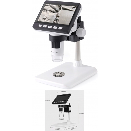 Microscopio con pantalla 4.3"