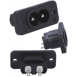 Base enchufe IEC C8 Macho PCB Schurter 006