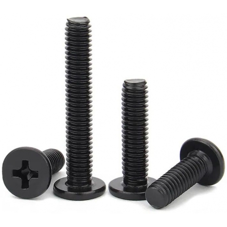 Tornillos de cabeza de Bajo Perfil, en Negro