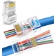 Conectores RJ45 Cat6 Plastico