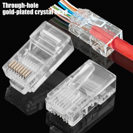 Conectores RJ45 Cat6 Plastico