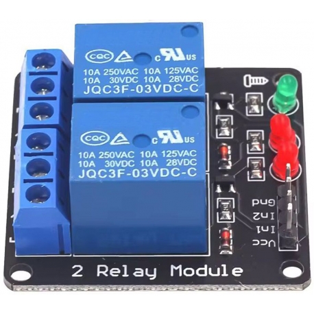 Temporizador Rele 5-12v 2 canales 10A 250v