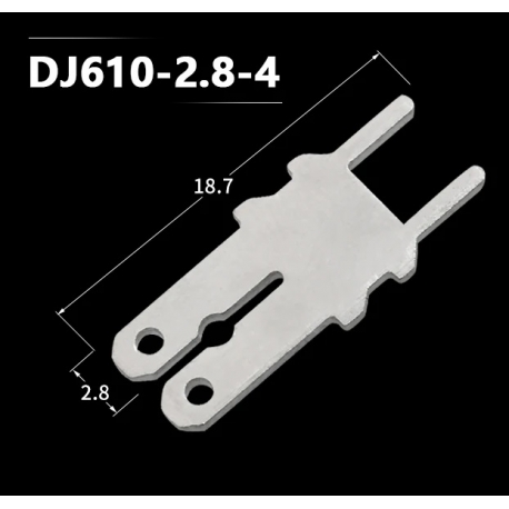 Faston macho para PCB Doble 2.8x18.7mm