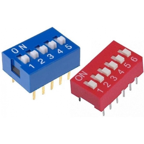 Switch Mini Dip circuito impreso 6 circuitos