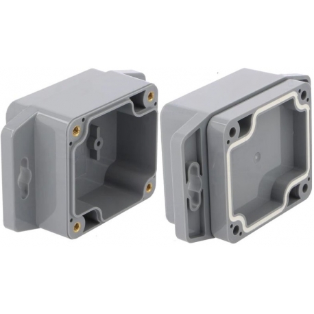 Caja para electronica, 64x58x35mm. Aleta IP68 Estanca