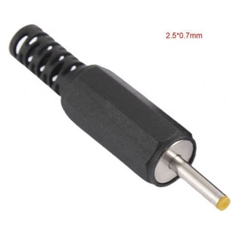 Conector Jack macho de alimentación 2.5-0.7x9mm