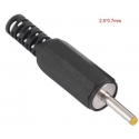 Conector Jack macho de alimentación 2.5-0.7x9mm