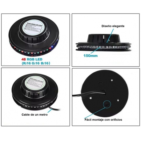 Aplique decorativo Led UFO RGB 8w