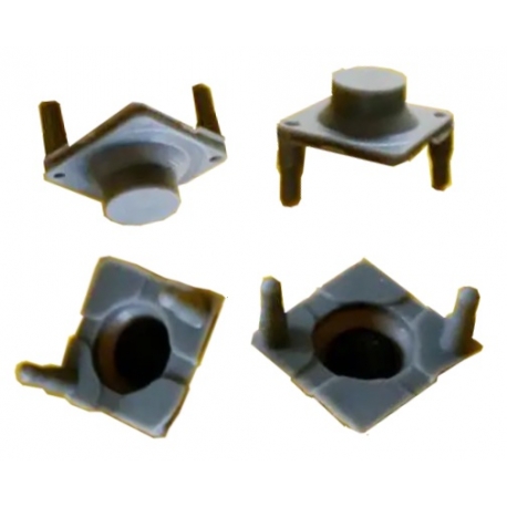 Botón-Tecla 7.5x7x3mm con contactos de Grafito para circuitos impresos