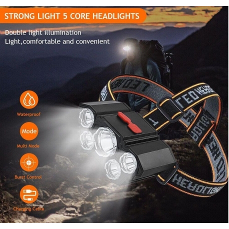 Foco-Linterna Casco 5 Led