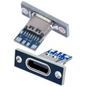 Conector USB C Hembra de panel 4 pin
