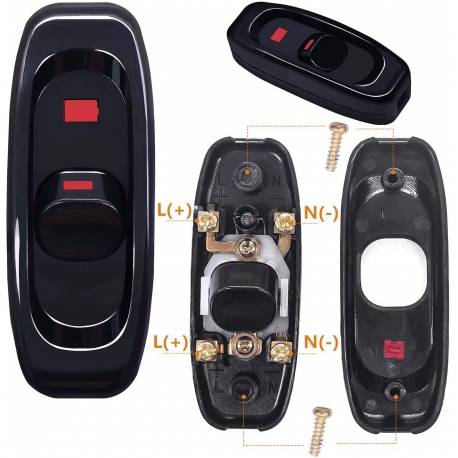 Interruptores Aéreos de Red 110-220v Negro