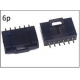 Conectores MX2.54 TJC8 6pin Recto
