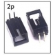 Conectores MX2.54 TJC8 2pin acodado