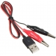 Conector cableado USB Macho a cocodrilo
