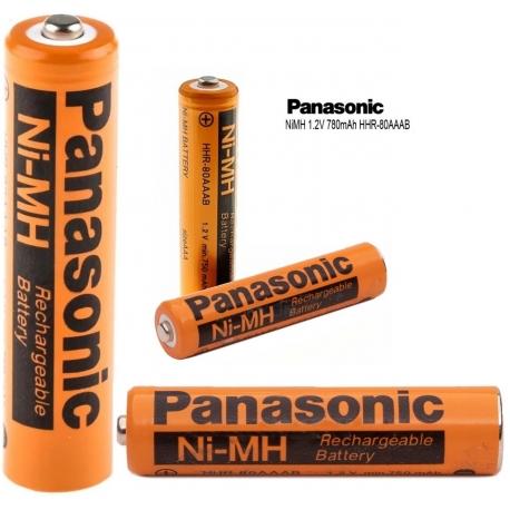 Batería NI-MH Recargable Panasonic AAA HHR80A 750mAh