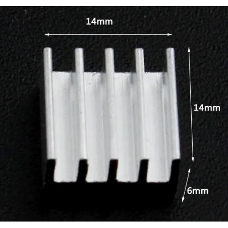 Disipador Térmico Aluminio 14x14x6mm
