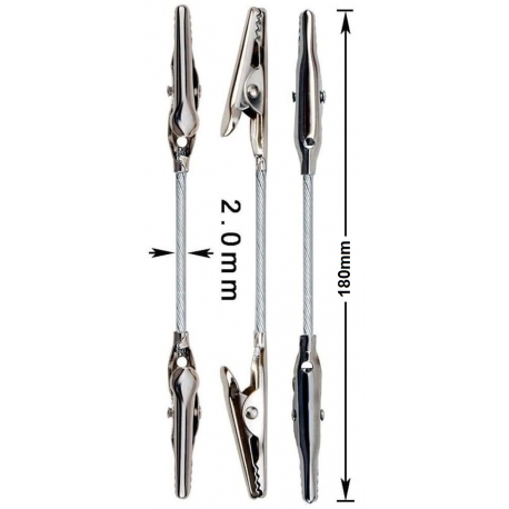 Pinza cocodrilo Doble 180mm Trenzado