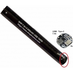 Batería de Litio USB tipo C, 7.4v 3450mA.