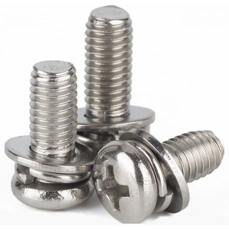 Tornillos M2.5 con arandela Din7985