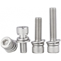 Tornillos Allen M6 con arandela. DIN912-DIN 6900 Acero inoxidable 316