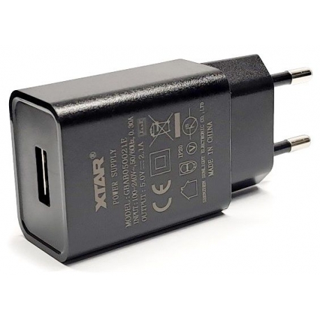 Cargador enchufe USB para Litio 220v-5v.2.1A