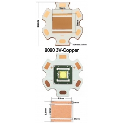 Diodo Led SBT90 3v, 15A