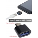 Adaptador USB-A Hembra a USB-C Macho Mini