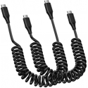 Adaptador Cableado Espiral Aéreo USB-A a USB-C USB-C a USB-C