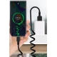 Adaptador Cableado Espiral Aéreo USB-A a USB-C USB-C a USB-C