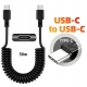 Adaptador Cableado Espiral Aéreo USB-C a USB-C