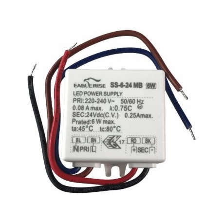 Driver Led EAGLE RISE SS-6-24 195-240vAC 250mA