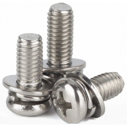 Tornillos M4 con arandela Din7985