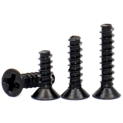 Tornillos rosca plástico Negro de 3mm sin punta