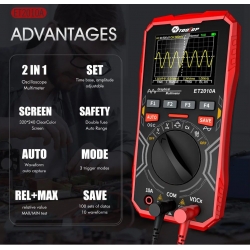Multímetro, Osciloscopio LCD Digital Multifunción ET2010