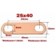 Busbar sin aislar 25x40mm