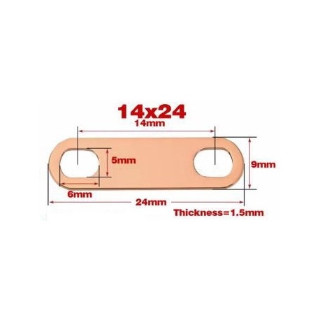Busbar sin aislar 14x24mm