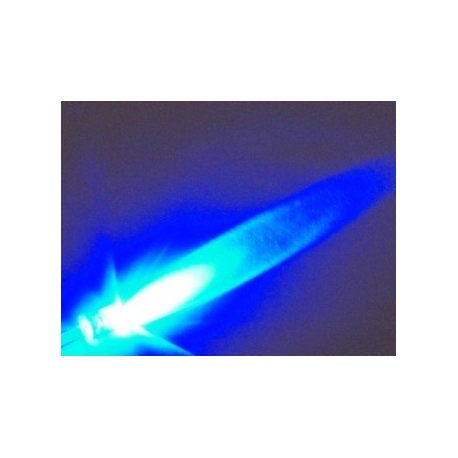 Led Superbrillo 5mm 12v con cable Azul