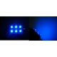 Festoon 6 LED Piraña Superflux 42mm azul