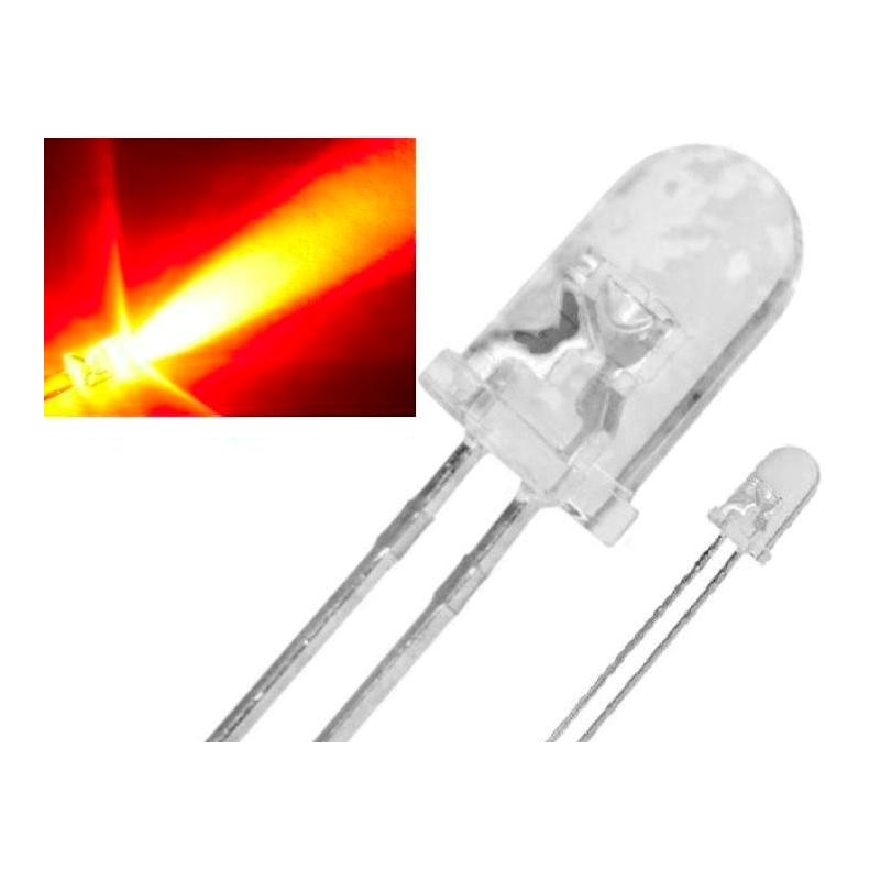 10 LED ROSA PINK 5mm 8.000mcd CABLATI 30cm CON RESISTENZA 12v - Foto 6