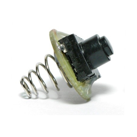 Interruptor pulsador trasero con muelle para linternas