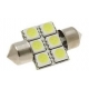 Bombillas 6 LED 5050 Festoon de 31mm