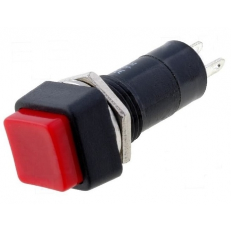 Pulsador interruptor 30x18mm boton cuadrado Rojo