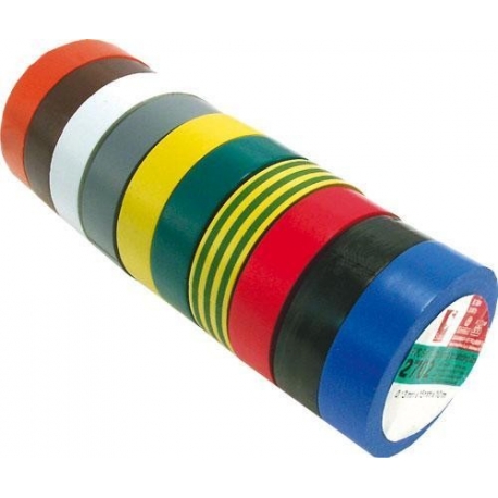 Cinta Adhesiva Aislante de 15mm de colores