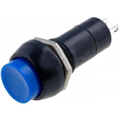 Pulsador de panel 30x18mm boton redondo Azul