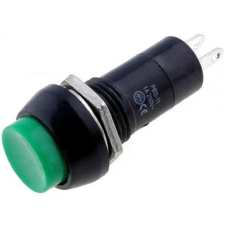 Pulsador interruptor de panel 30x18mm Verde
