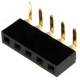Tira de postes hembra 2.54mm Acodado corto 5pin
